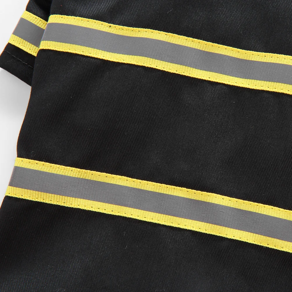 

1Set Pet Firefighter Uniform Clothing Fine Workmanship Excellent Cutting for Dog Cat Puppy L Black Pet Dog Clothes