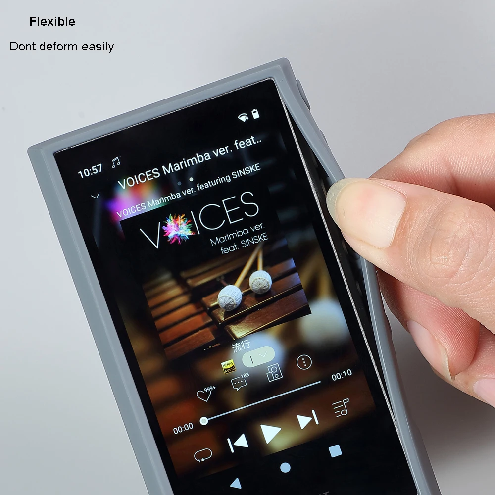 Housse de protection texturée antichoc flexible améliorée pour Sony Walkman série NW-A300 NW-A306 NW-A307