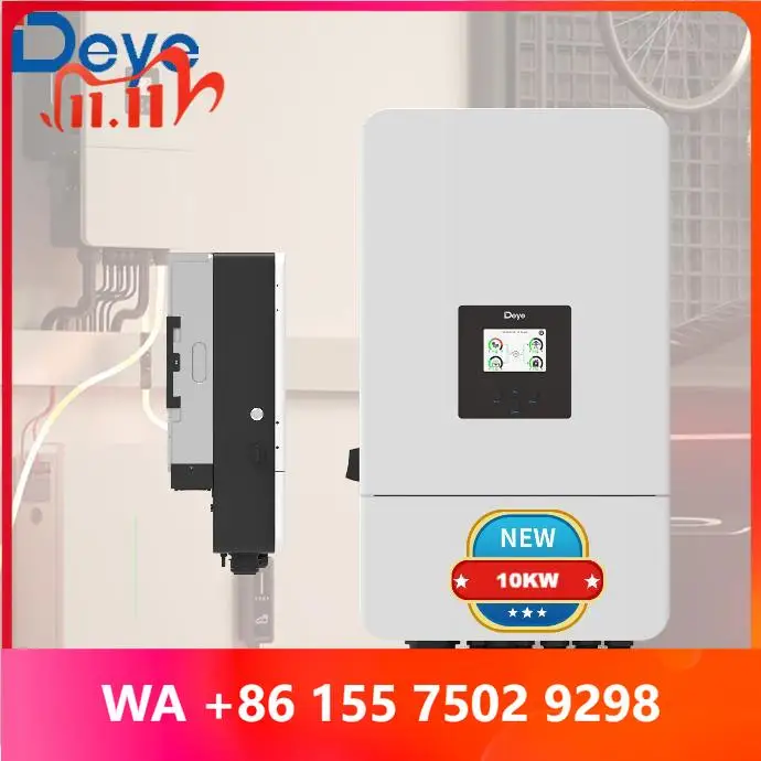 New Model ersion Hybrid Inerter 8 10 12 Deye SUN-3/4/5/6/8/10/12K-SG05LP3--SM2 3 Phase for Home