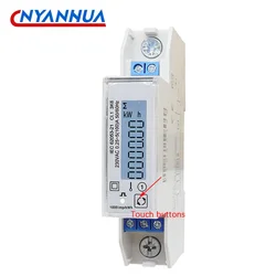 Din Rail Energy Consumption Multi Function Watt Hour Meter 100A RS485 MODBUS RTU 230V SDM120 V A PF Hz