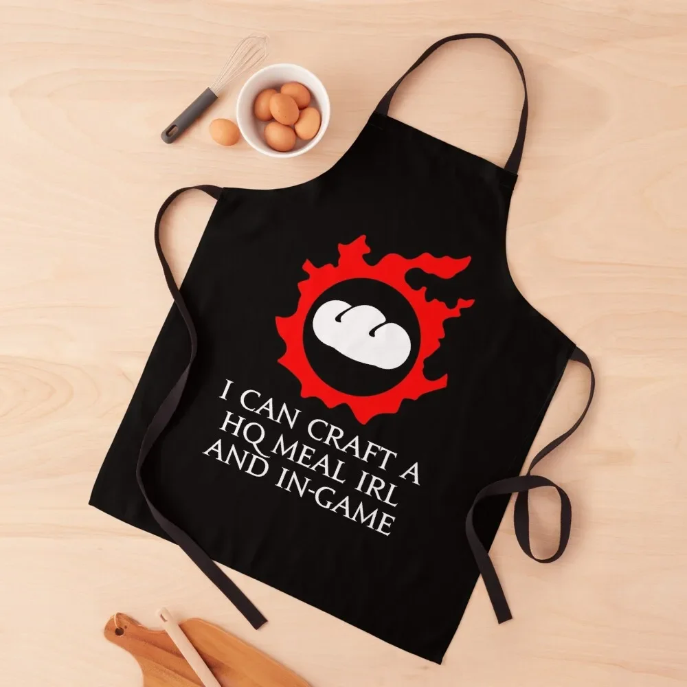 

I can craft a HQ meal irl and in-game - Culinarian funny MMORPG FFXIV Apron professional kitchen Barista Apron