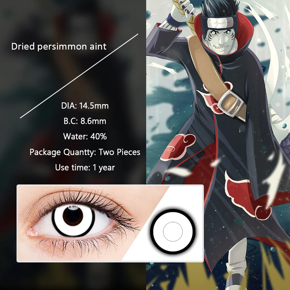 Mill creek 2Pcs/pair Contact lenses cosplay anime Gojou Satoru Halloween lens Colored Pupils for Eyes Soft Pupil High Quality