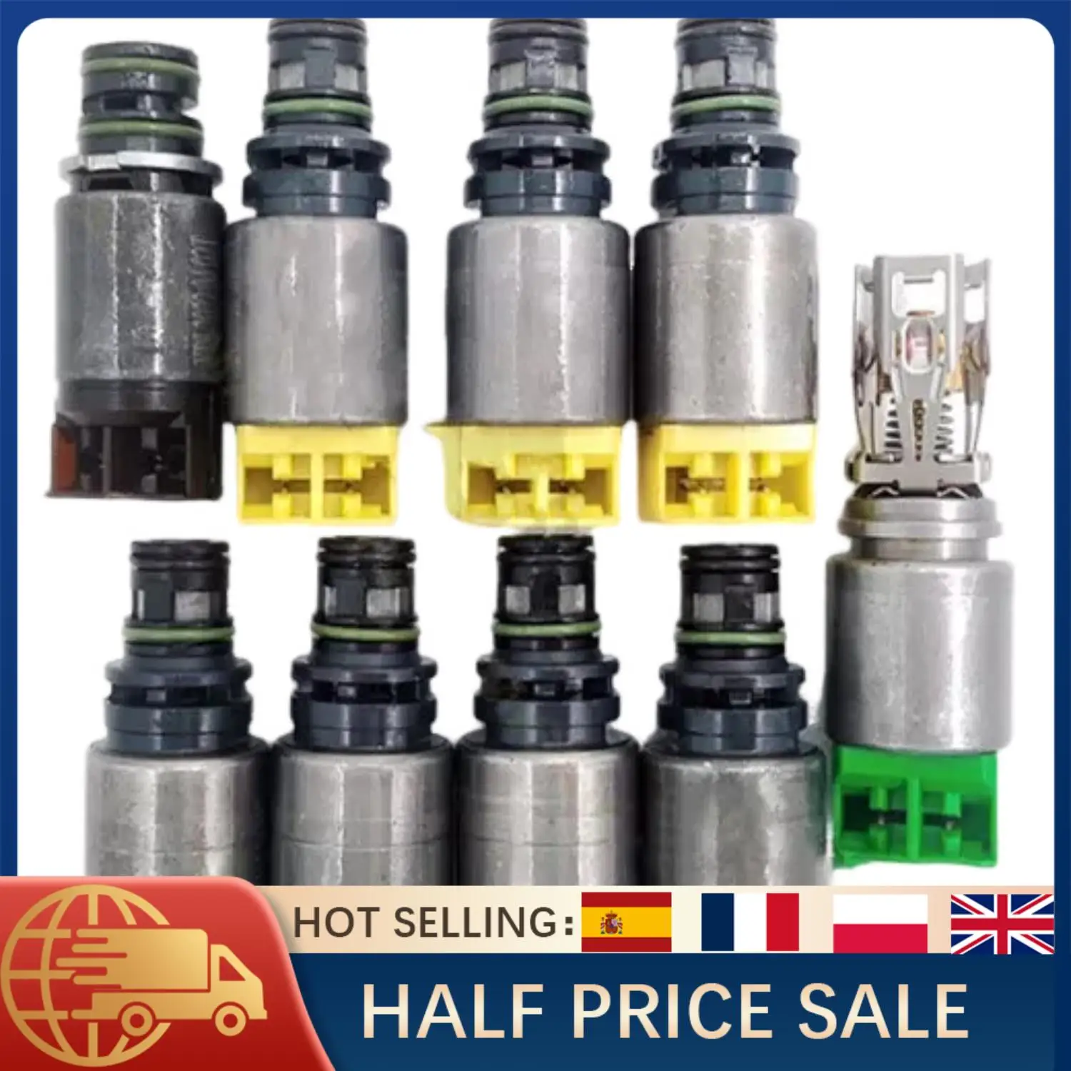 8HP50 8-Speed Automatic Transmission Solenoid Kit For BMW Dodge Jeep Alfa Romeo 9PCS Valve Body Repair Set