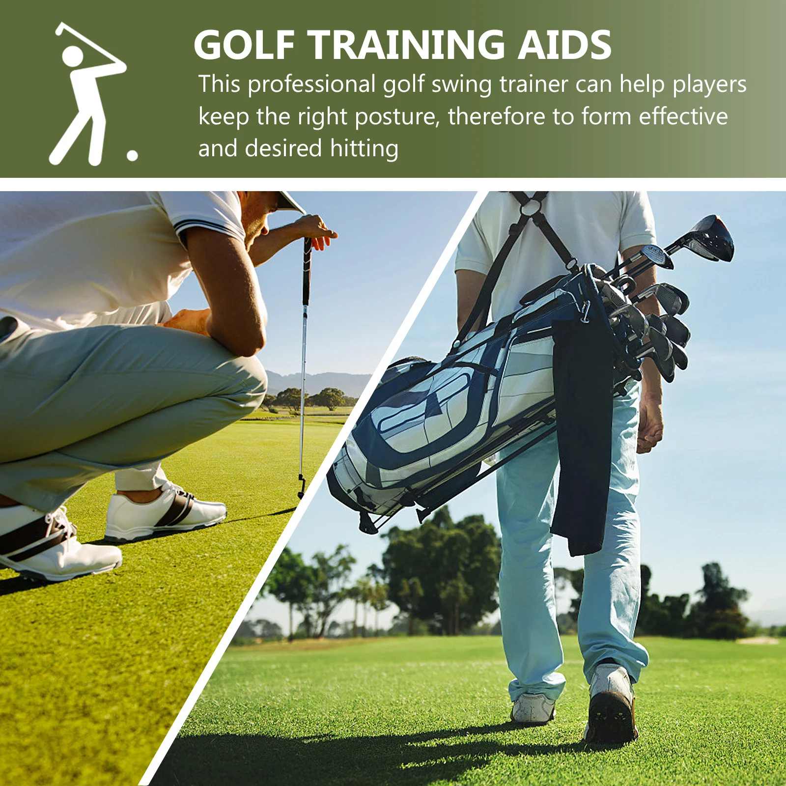 

Golf Practice Tool Swing Trainer For Strength Warm Up Stick Portable Training Aid Beginners Golf Accessories