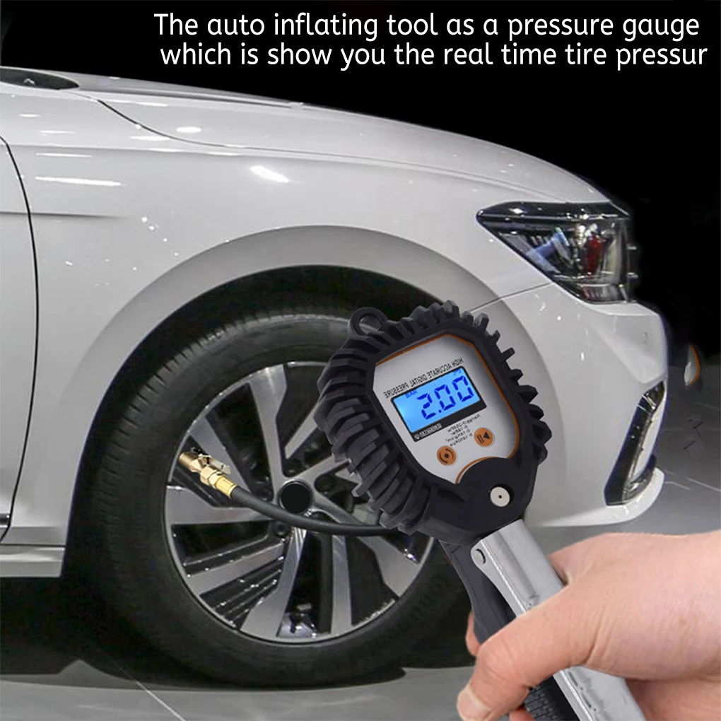 

Digital Tires Inflator with Pressure Gauge Air Inflating Tool Automobile