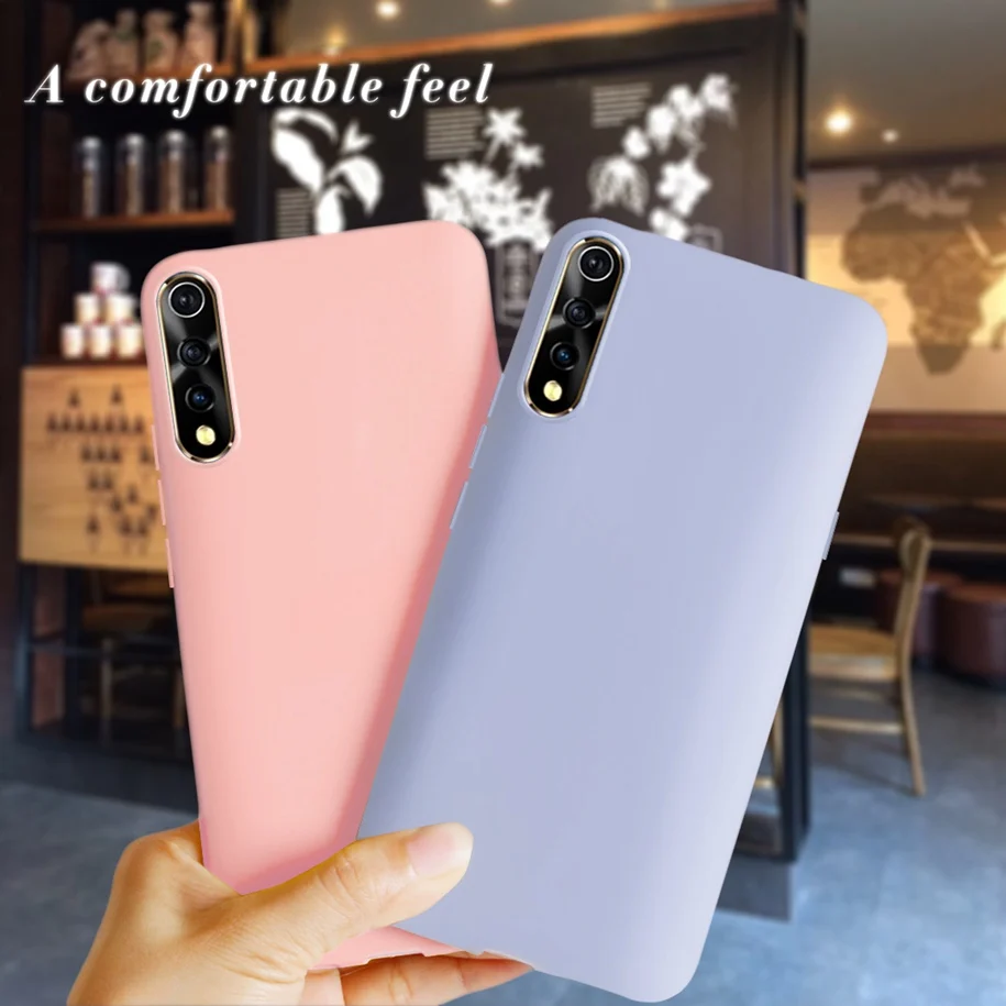 Liquid Silicone Case For Vivo V17 Neo Cover For Vivo S1 2019 1907 V1913A Soft TPU Slim Phone Cases For Vivo Y7s Z5 VivoS1 Bumper