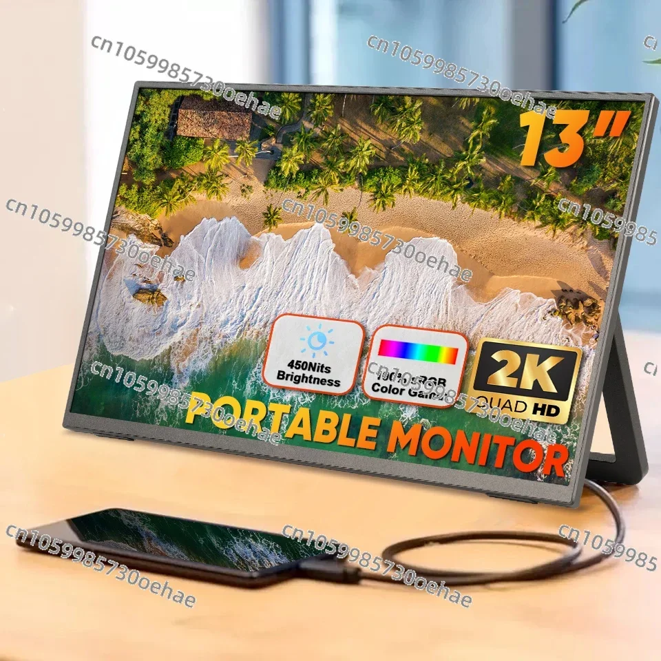 

15.6 Inch 13 Inch 2 1080P IPS Screen Dual Speaker C Type High Definition Mini Monitor