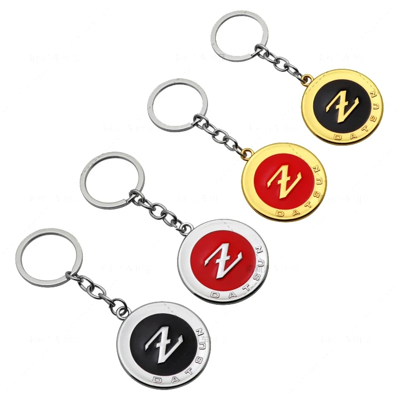 Metal Car Keychain Pendant Keyrings Holder for Nissan DATSUN Z Juke Leaf Sentra Micra NOTE Patrol Maxima Almera Navara X-Trail