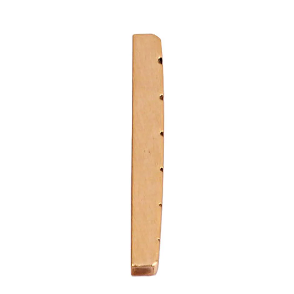 

Slotted Brass Nut 43Mm Electric Bass Replacement Parts Golden Tone Enhancement Guitar Nut Instrument Accessory Guitar Parts