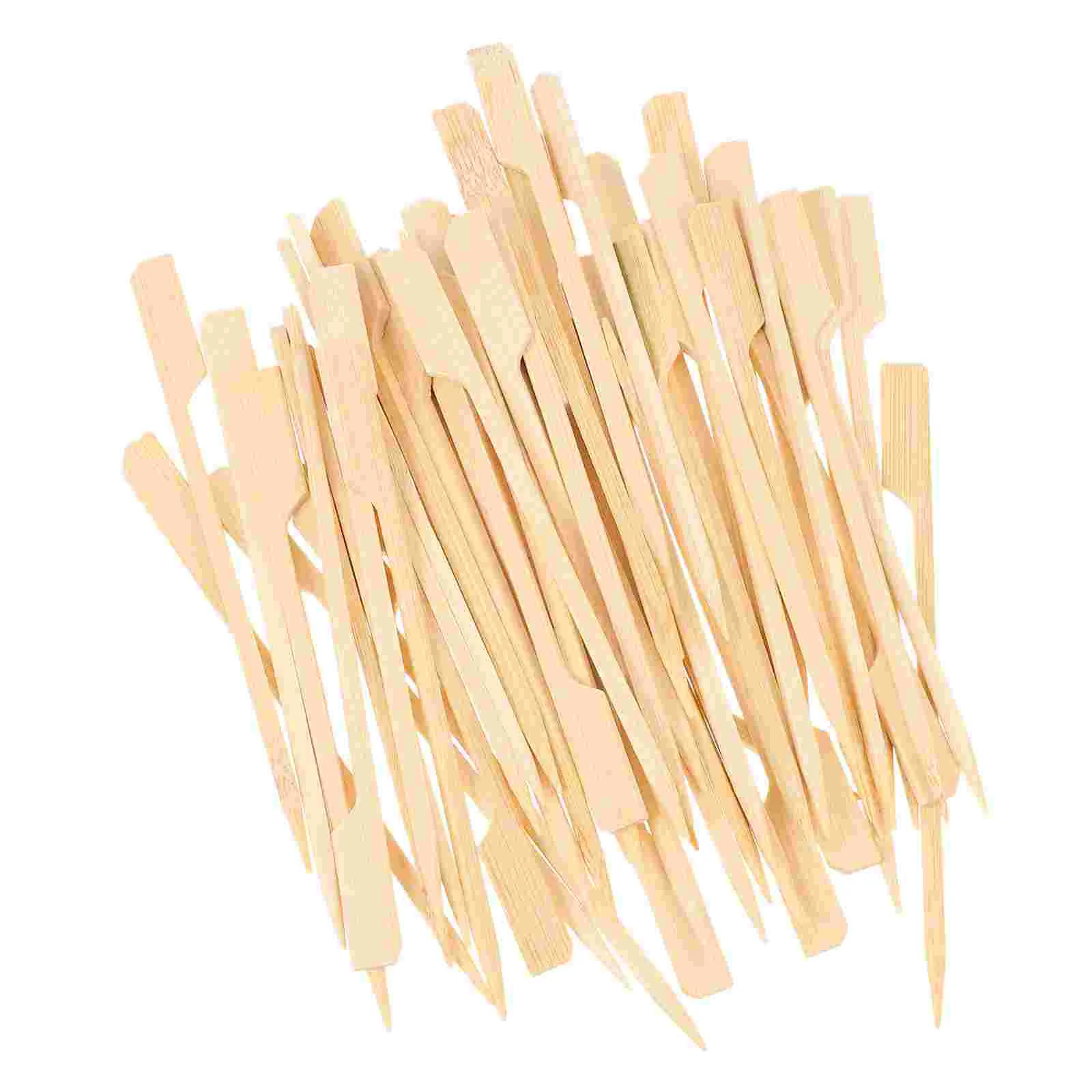 

200 Pcs Disposable Bamboo Sticks Skewers BBQ Meat Barbecue Roasting Candied Haws for