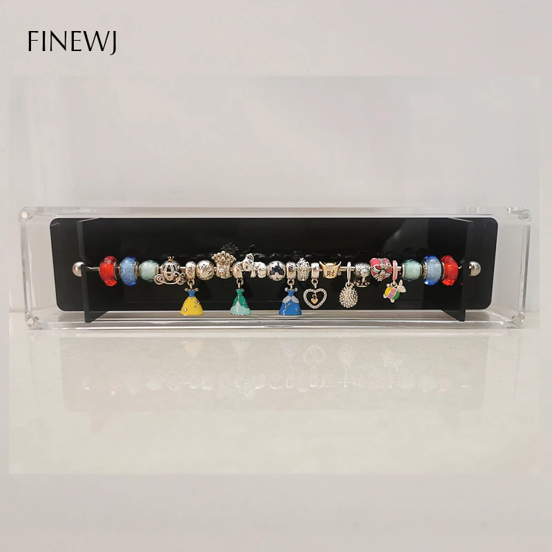 Pendant Bracelet Beads Storage Box Rondelles Charms Acrylic Trollbeads Organizer Bar Holder Travel Display Case Magnetic Cover