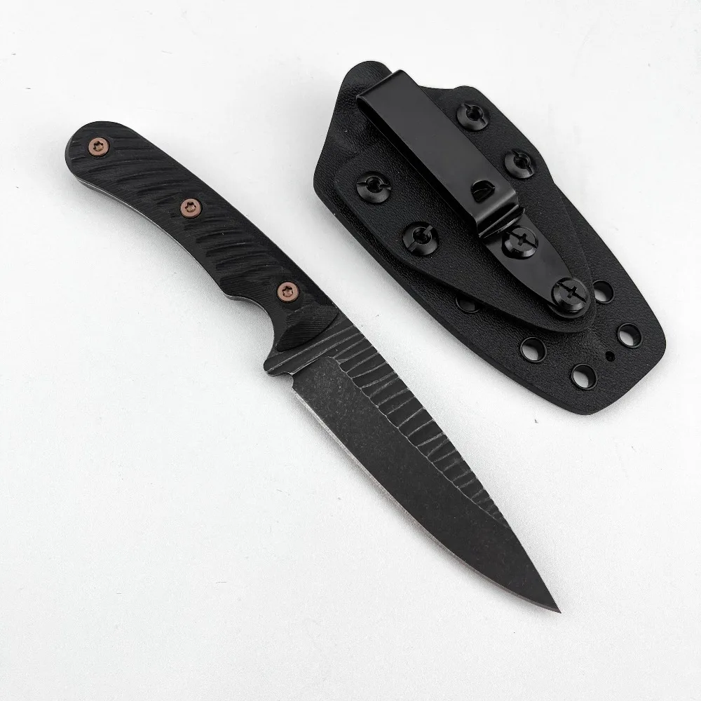Edc Fixed Blade Deep Carry - Full Tang Bushcraft Knife D2 Blade