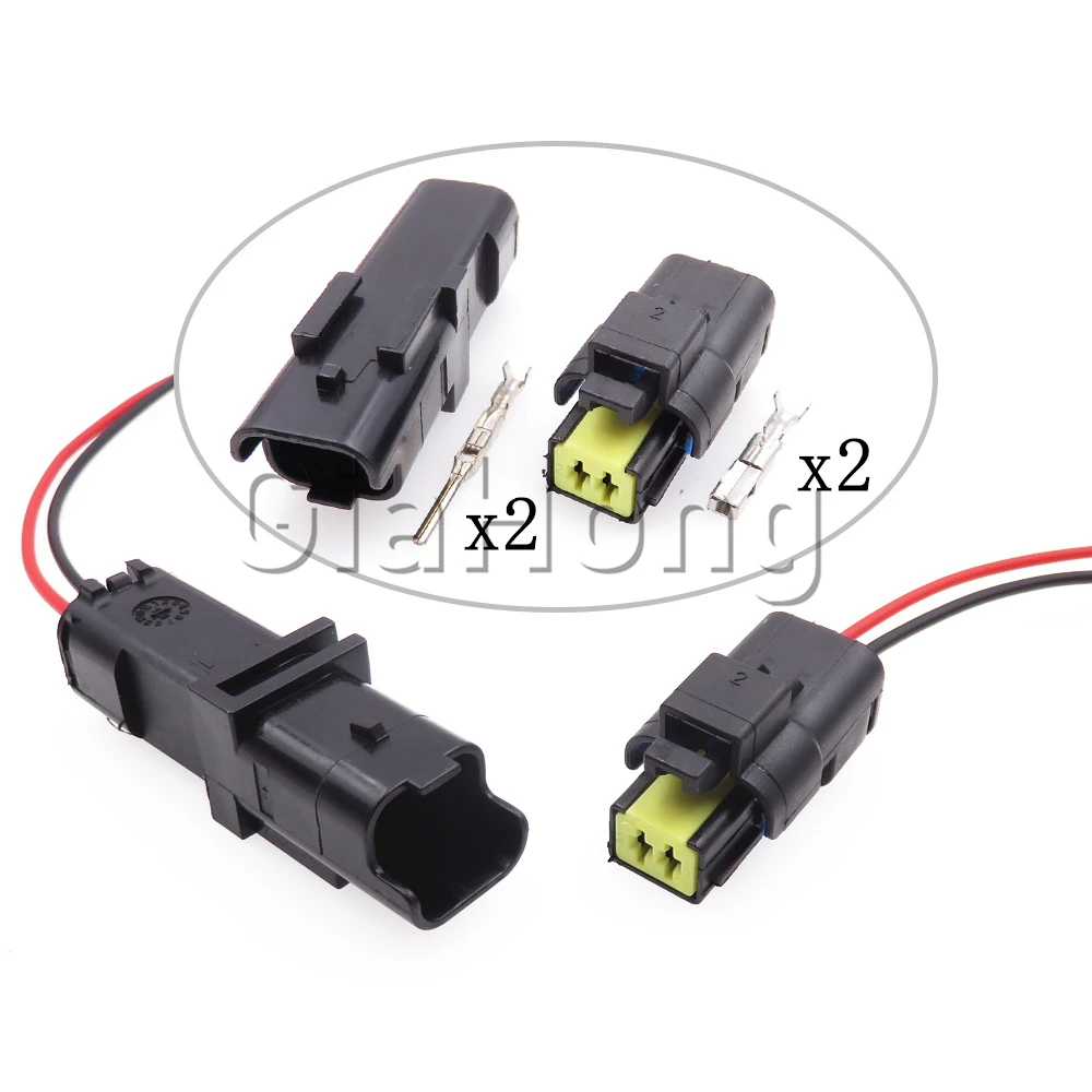 1 Set 2 Ways Auto Parts AC Assembly Water Temperature Sensor Sealed Plug 211PC022S0049 211PL022S0049 Automobile Cable Connector