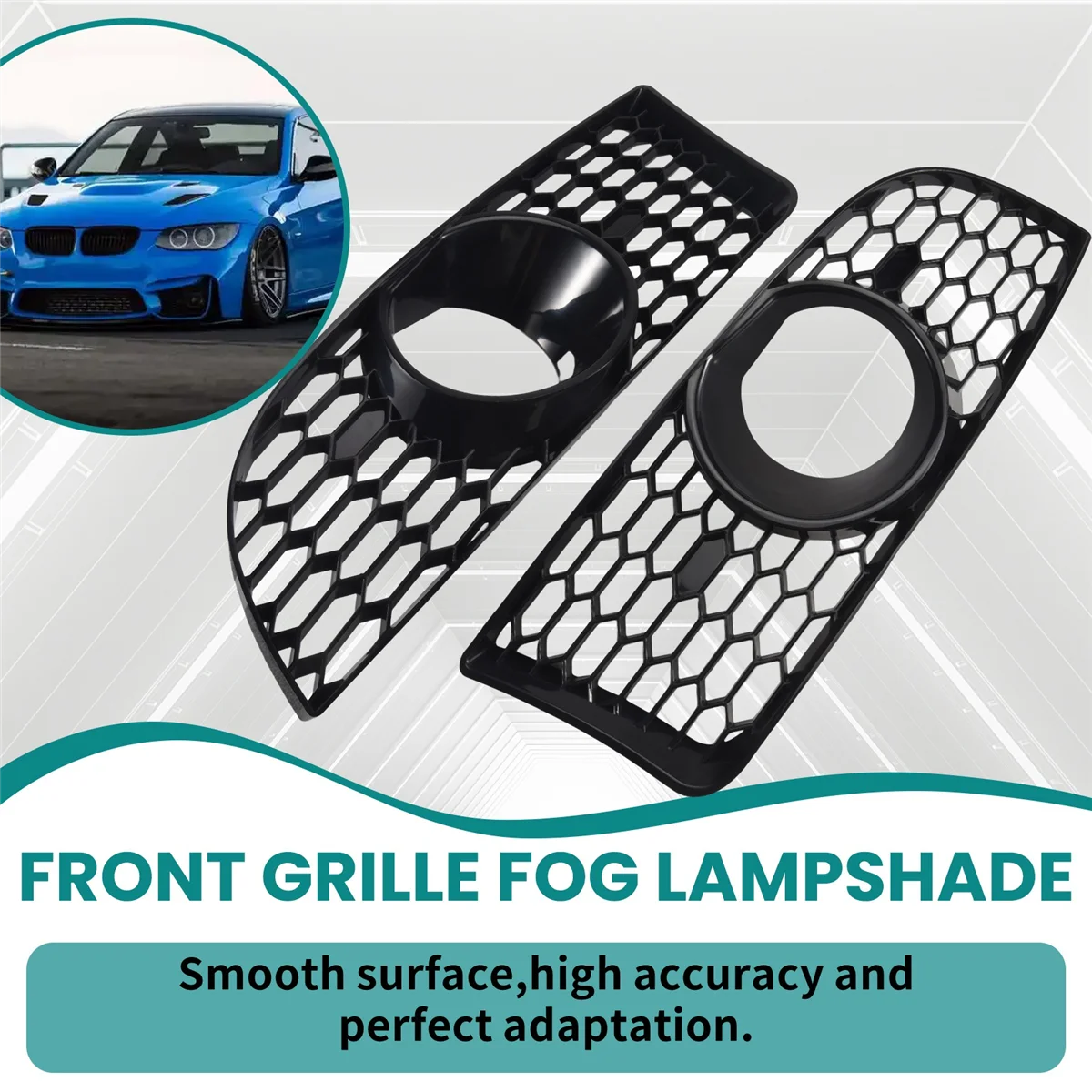 

X-T 2XCar Front Grille Grill Lower Bumper Fog Light Cover Trim Style A