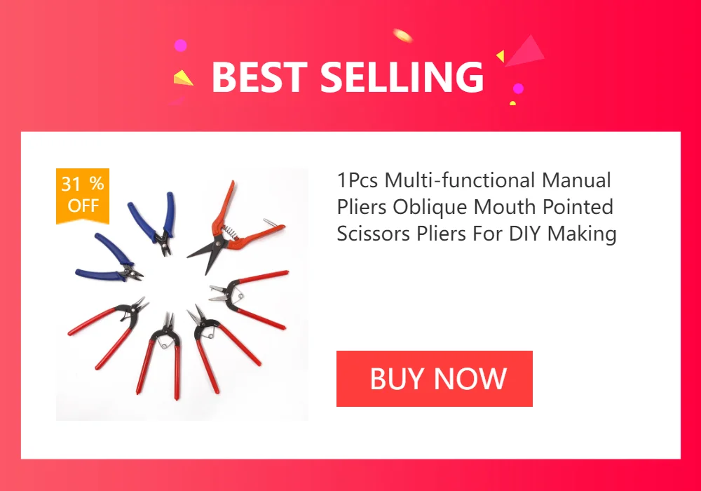 1PCS Mini Pliers Diagonal Pliers Round Bent Needle Nose Cutter Handcraft Beading Insulated Plier For Jewelry Making Hand Tool