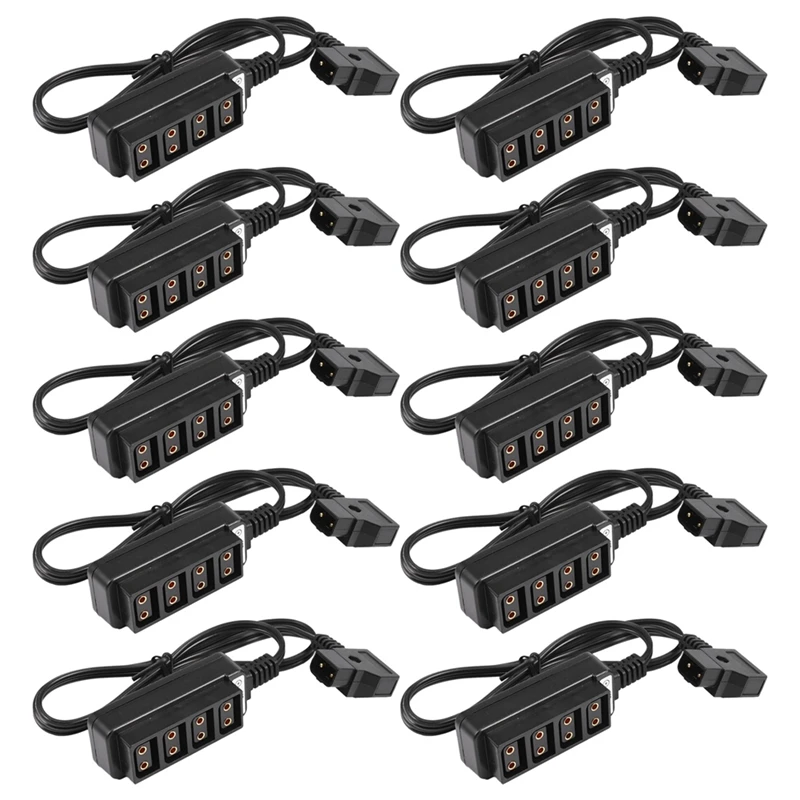 

10X Male D-Tap B Type Power Dtap Tap To 4 Female P-Tap Ptap Hub Adapter Electric Splitter