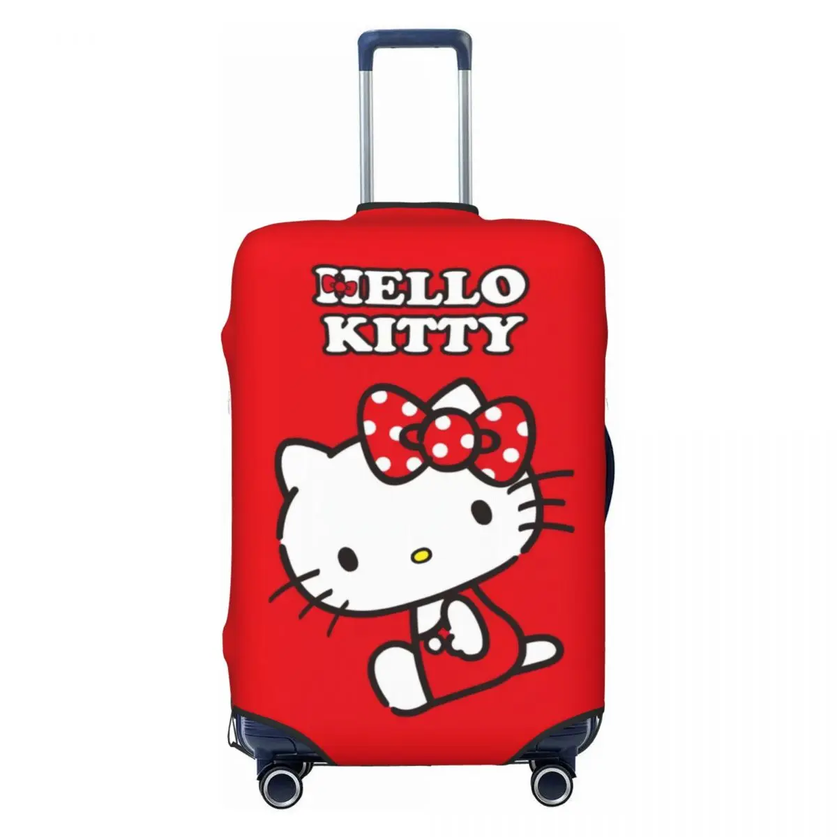 

Red Bow Hello Kitty Suitcase Cover Dust Proof Anime Cat Luggage Protective Covers for 18-32 inch
