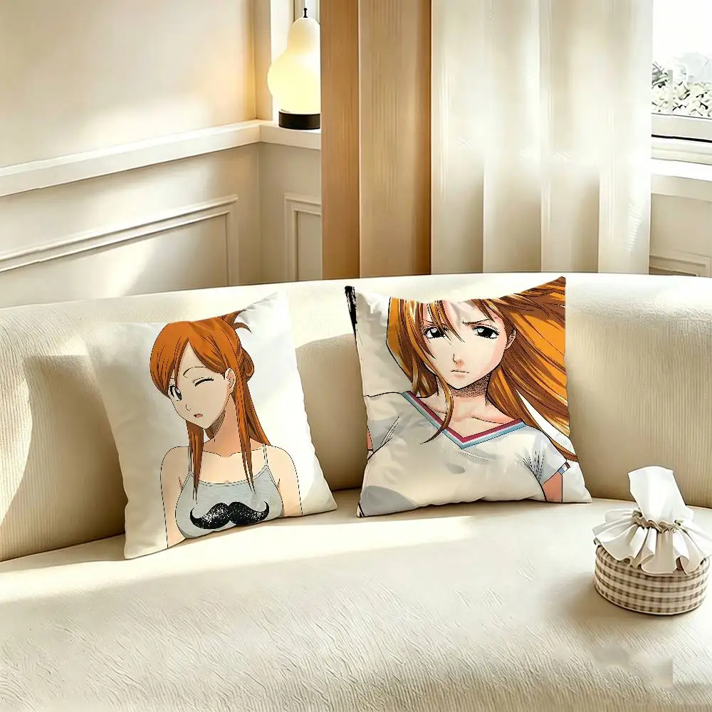 O-Orihime Inoue Printed Pillow Cover Cushion Case Simple Sofa Pillow Case No Pillow Core