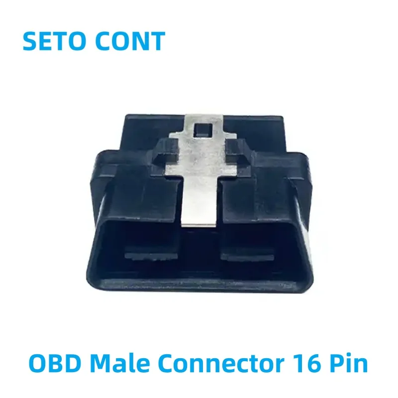 Conector OBD macho negro J1962, conector OBDII de 16 pines, adaptador OBD2 con terminales prensados para dispositivo de diagnóstico automático, Cable OBD