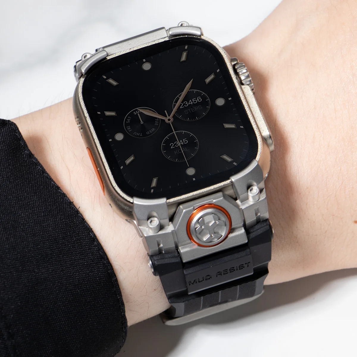 Rubber Watchband for Apple Watch Band Ultra 3 49mm Luxury Loop Bracelet for iWatch Ultra 2 1 49mm Metal Connector Silicone Strap