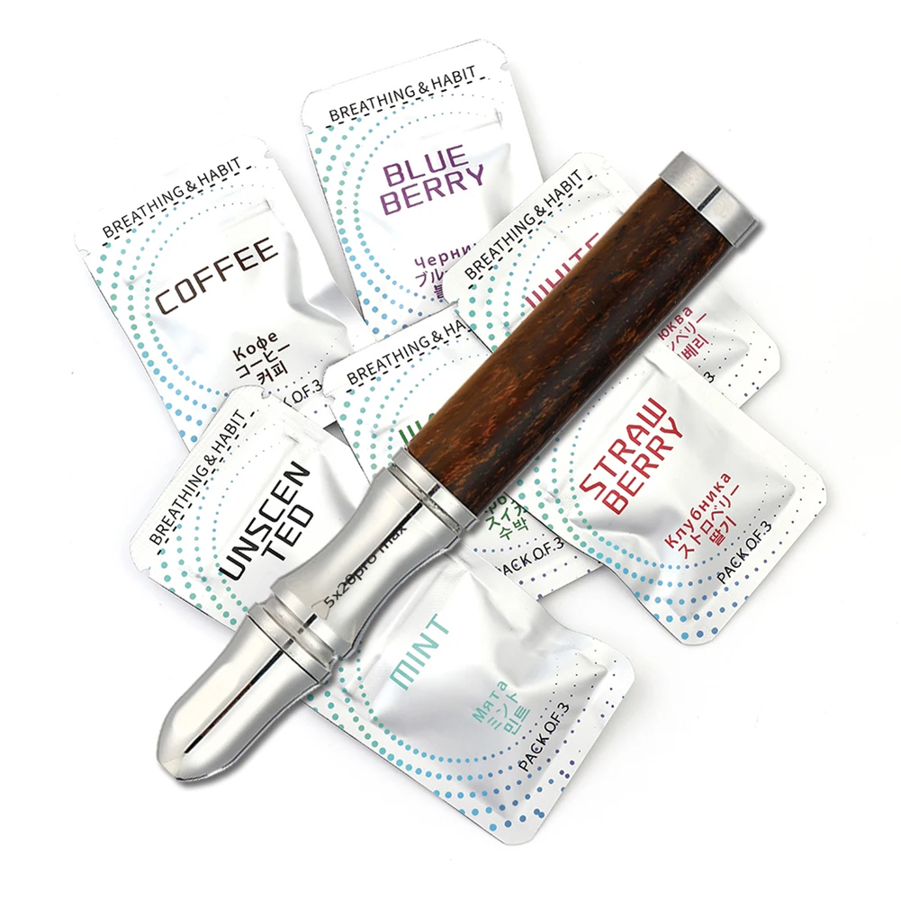 عصا الإقلاع عن التدخين، جهاز الاستنشاق الهوائي، عصا التنفس، أدوات إيقاف التدخين للبالغين (بني)