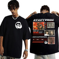 Rock Band Ayax Y Prok 2025 Tour New Graphic T Shirts Men Women Harajuku 90s Vintage T-shirt Summer 100% Cotton Oversized T Shirt
