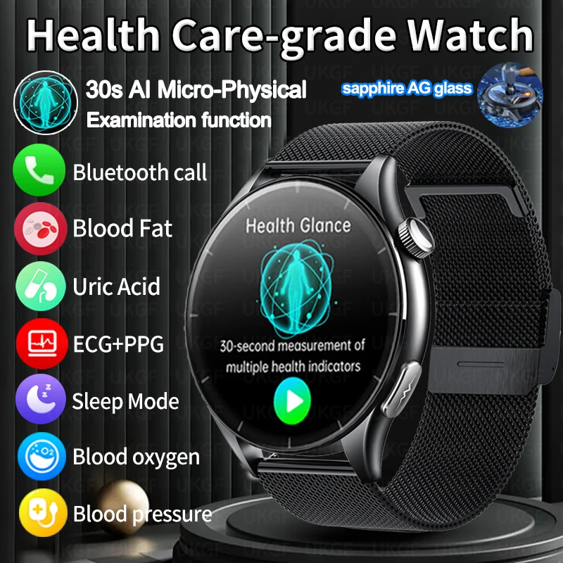 2025new-ecg-ppg-ai-diagnostic-de-sante-montre-intelligente-hommes-femmes-horloge-lipide-sang-bp-acide-urique-traqueur-de-frequence-cardiaque-pour-xiaomi-smartwatch