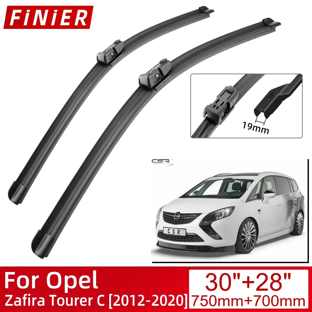 

For Opel Zafira Tourer C 2012-2020 Car Accessories Front Windscreen Wiper Blade Brushes Wipers 2020 2019 2018