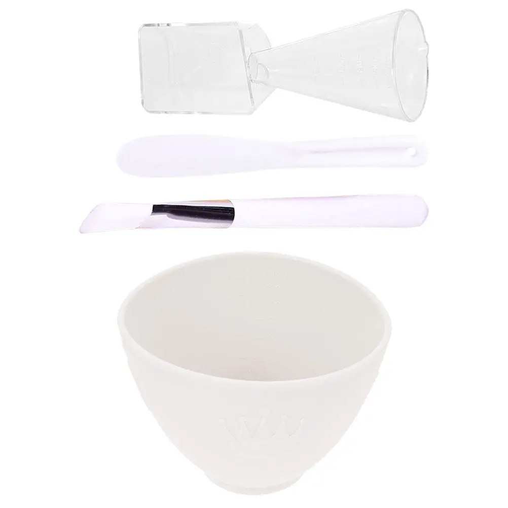 1Set Facial Mask Tool Silicone Mixing Bowl DIY Beauty Mask Bowl Spa Supplies for Makeup Silicone Makeup Applicator view 3