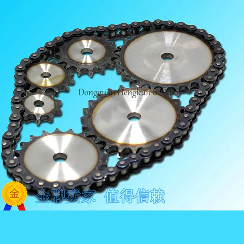 1Pc Process Hole 22-60 Tooth 08B Chain Drive Flat Sprocket Roller Chain Gear Pitch 12.7mm Carbon Steel Industrial Sprocket Wheel