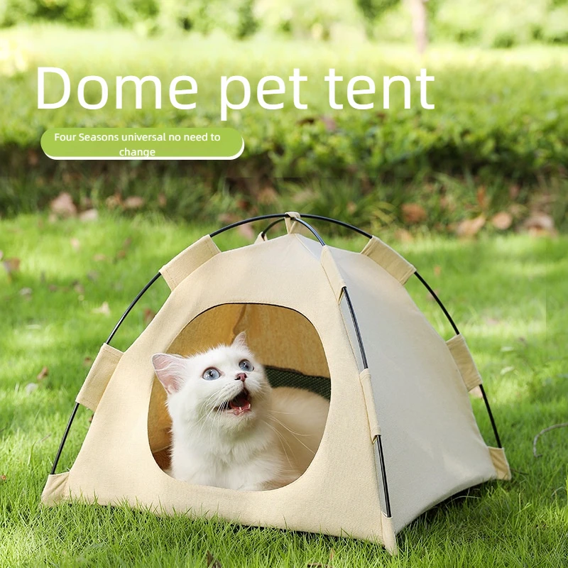 

Slide-proof Washable Cat Dog Tent Kennel Collapsible Outdoor Cushions Furniture Kitten Puppy House Pet Supplies Accessories