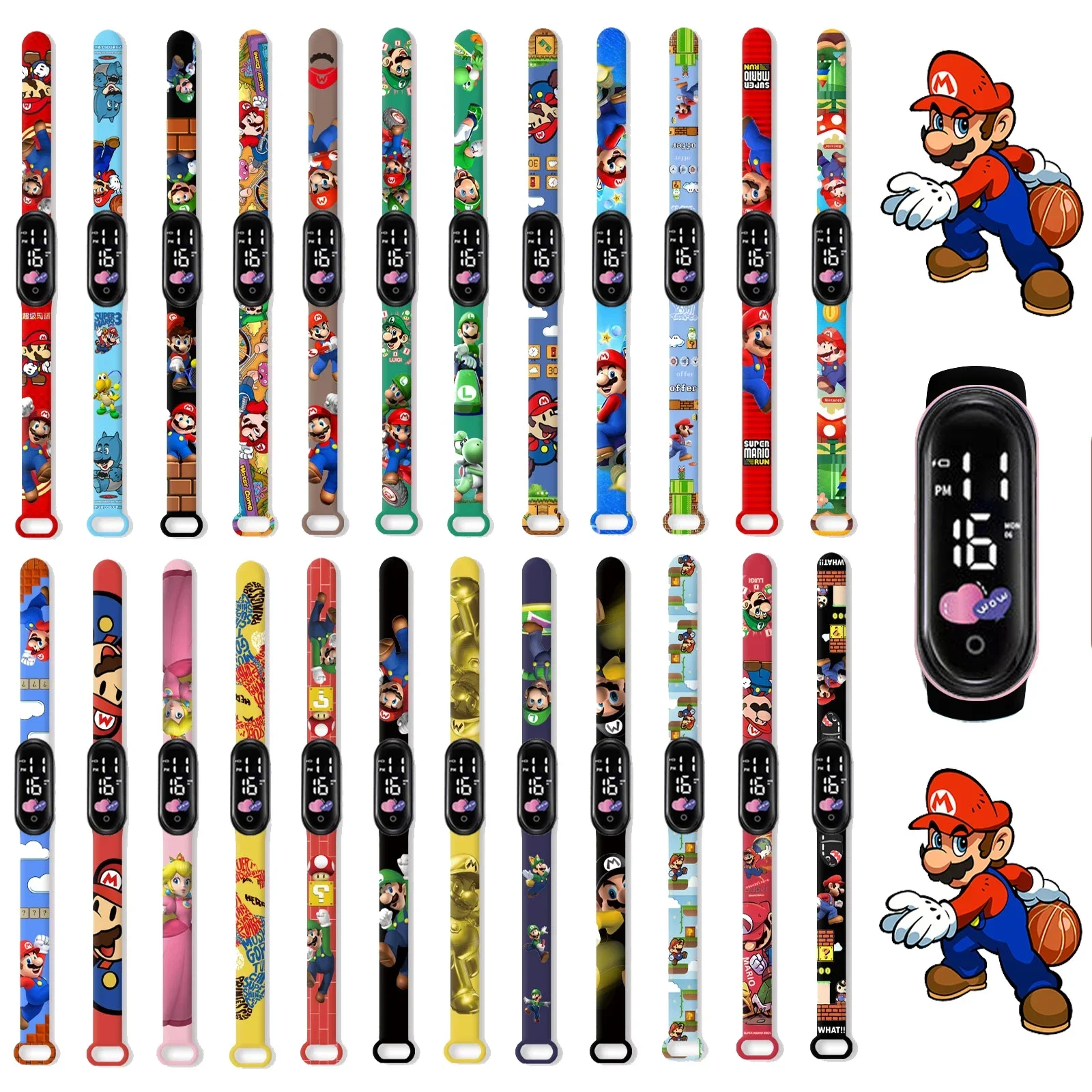 Kids LED Watch Touch Control Digital Watch Silicone Strap Waterproof Sport Wristwatch for Boys Girls Children Birthday Gift