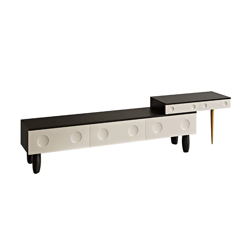 

Cobble telescopic TV cabinet living room household small apartment storage locker integrated multi-function