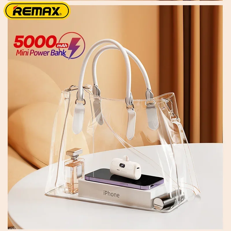 Remax mini mobile 5000mAh fast charging for mobile phone external battery small portable power bank USB Type C