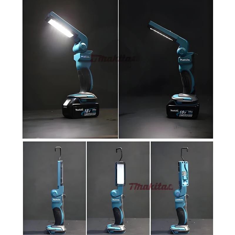 

Makita rechargeable LED light DML801 foldable flashlight AUADML800 outdoor lighting 18V lithium battery