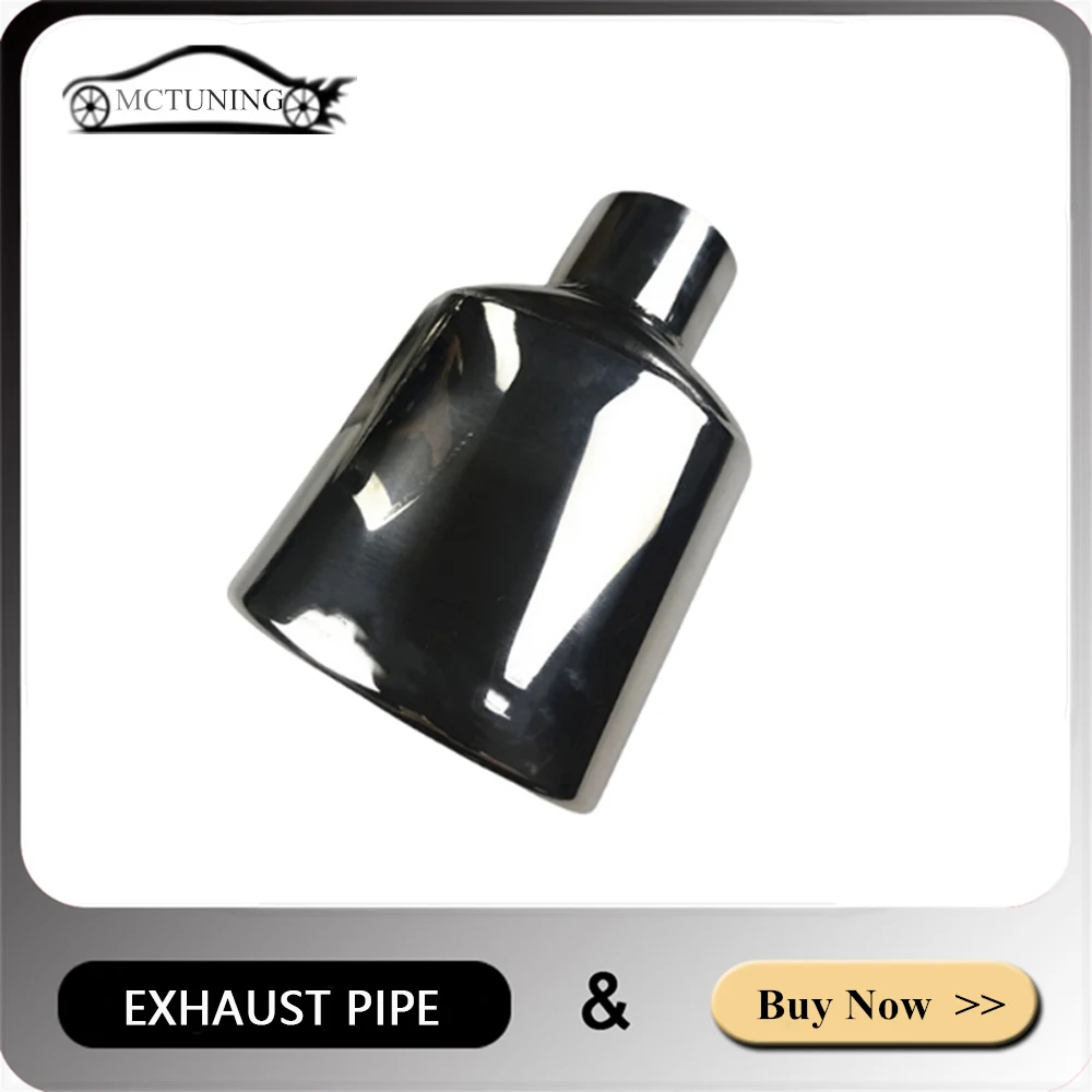 

1 PC Silver Exhaust Pipe For Mercedes-benz AMG Style Inlet 54/63MM Outlet 125×75MM 304 Stainless Steel Muffler Tip Tail Throat