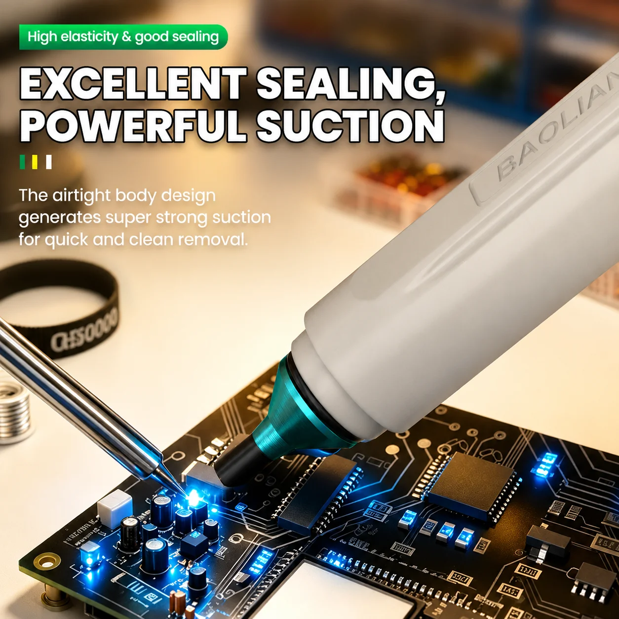 Powerful Desoldering Pump High Temperature Resistant Solder Sucker Vacuum Soldering Iron Suction Pen Solder Removal Tool view 3