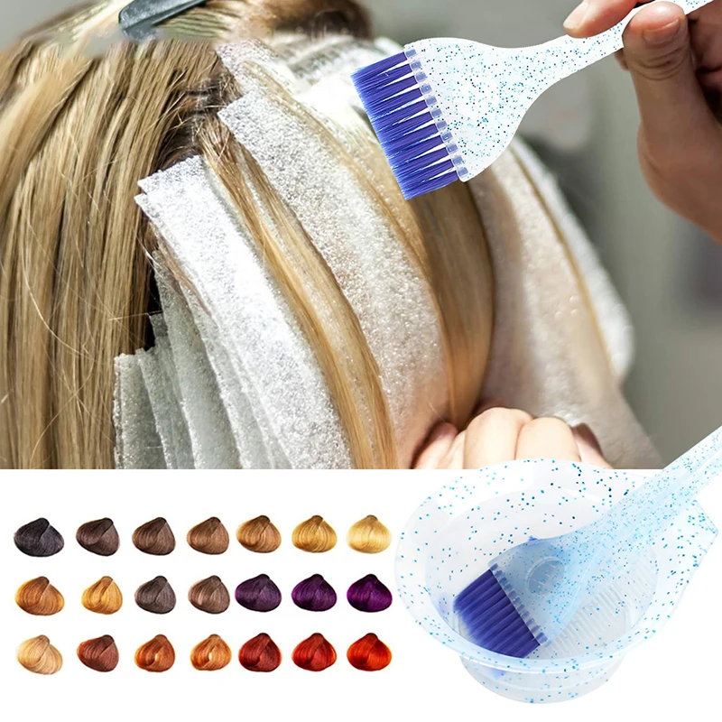 3Pcs/set Professional Hair Dyeing Set Hair Coloring Products For Salon Barber Coloring Hair Dye Brush Bowl Fashion Hairstyle