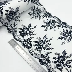 20Yards Embroidery Lace Fabric Two Tones Lace Trims Garment Clothing Accessories Garters Sewing DIY Craft