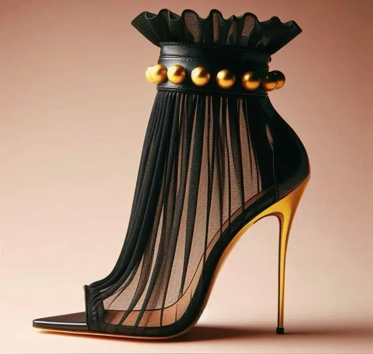 

Сексуальные стильные летние женские босоножки с открытым носком и жемчугом на щиколотке, туфли на высоком каблуке-шпильке с молнией сзади, туфли большого размера