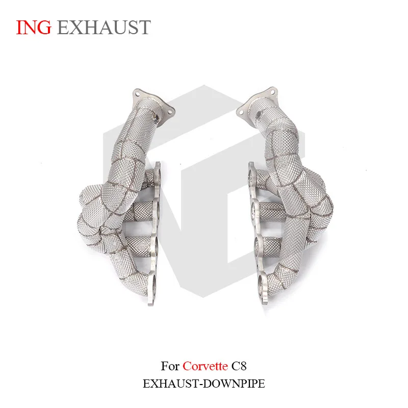 

ING Ss304 Manifold Accessories Header for Corvette C8 Z51 Catalyzed Heat Shield Tube Vehicle Converter Exhaust System