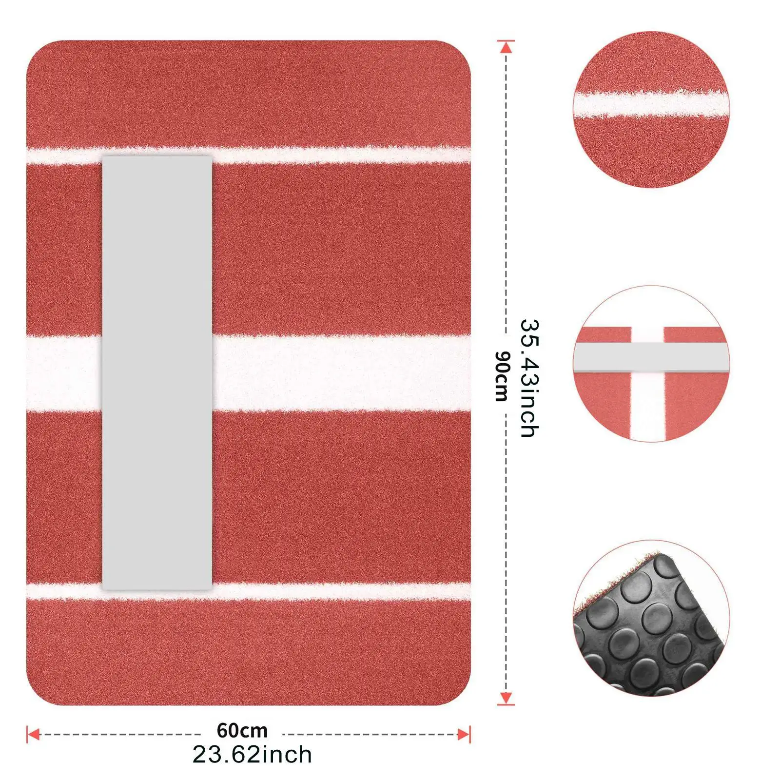 Estera de lanzamiento de béisbol, estera portátil de Softball para golpear, estera de entrenamiento para taladros