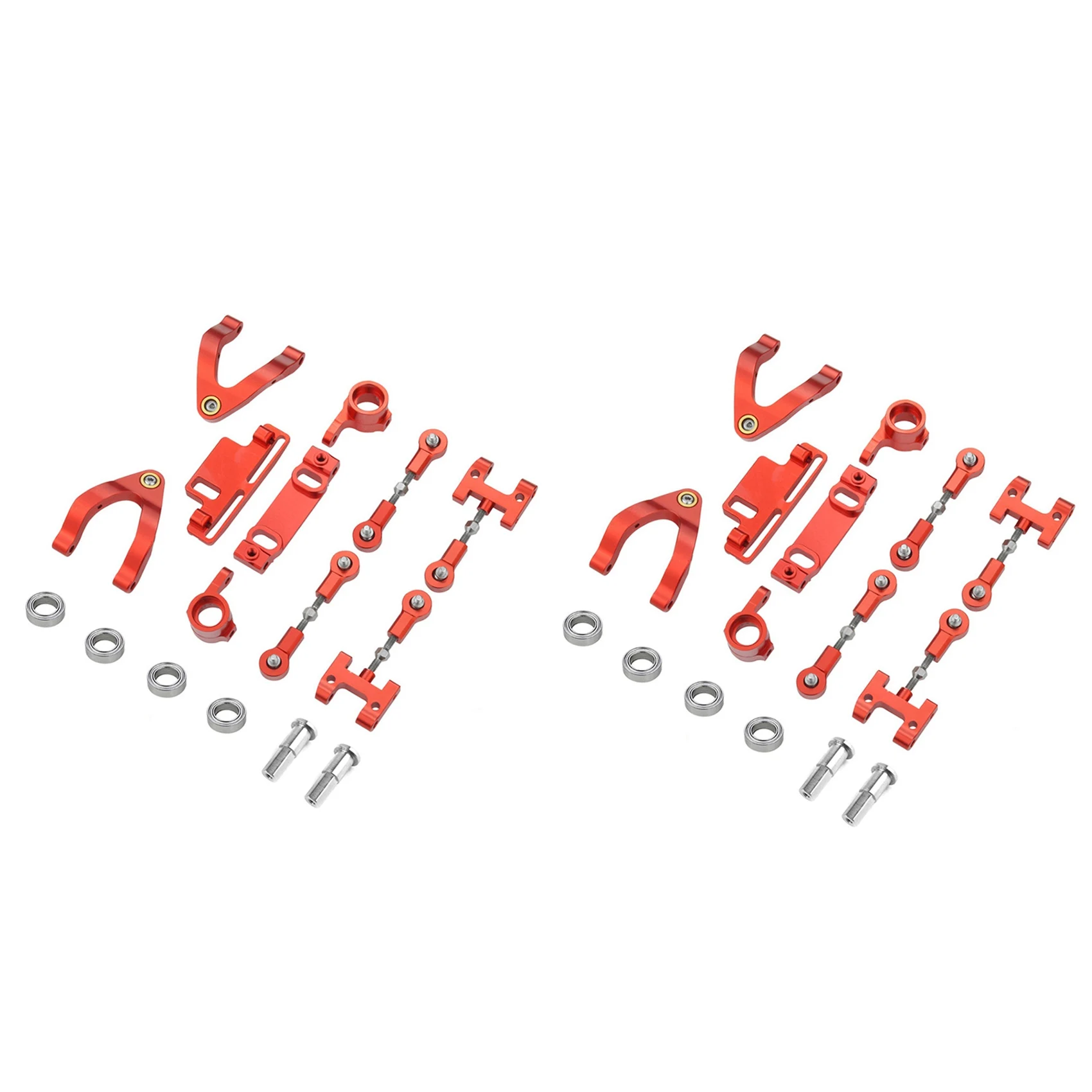 ABTI-2X Metal Steering Cup Upper Lower Swing Seat Steering Slider Turning Block For WPL D12 1/10 RC Car Upgrade Parts,1
