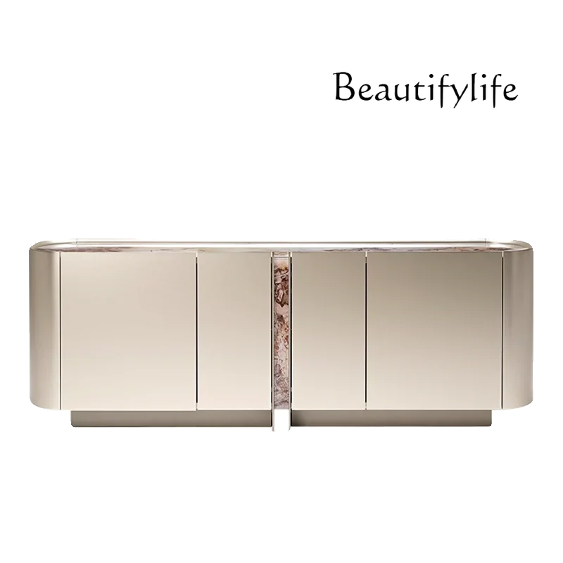 

Minimalist Creative Sideboard Cabinet Light Luxury Solid Wood Storage Curio Cabinet Multifunctional Storage Entrance Cabinet