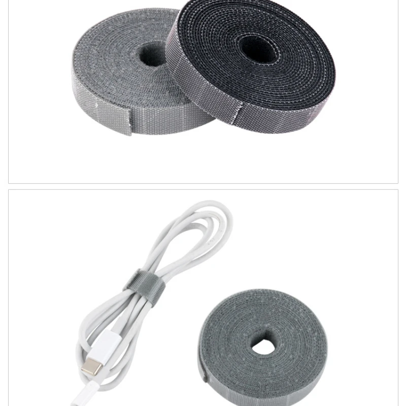 Kabel Data kabel komputer, Tearable Velcro ikat kabel daya Velcro penyimpanan tangan