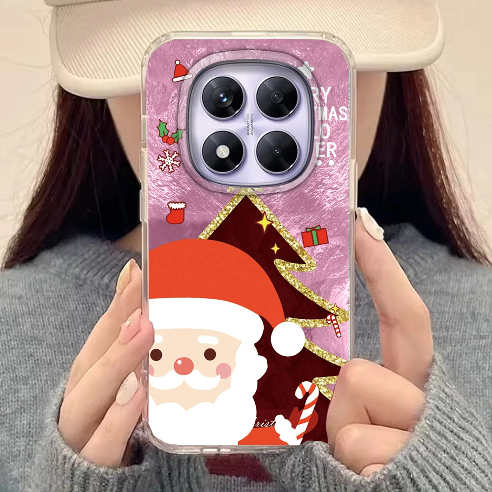 عيد الميلاد عيد الميلاد ثلج جراب هاتف ل Xiaomi Redmi ملاحظة 14 13 12 11 10 11S 10S 9 Pro 15 15C 14C 13C A3X A1 A2 A3 A4 9C 9A غطاء