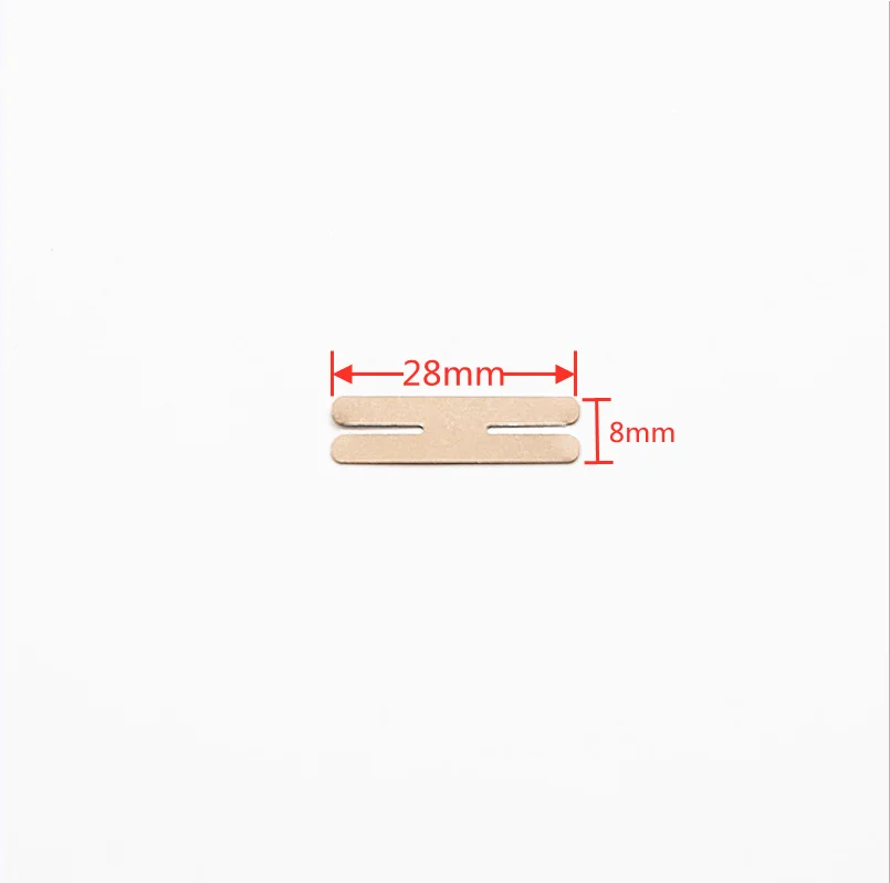 Nickel Plated Steel- 0.2 x 8 x 28 mm Tab Conductive Plate H Style for 18650 Battery Welding 500g