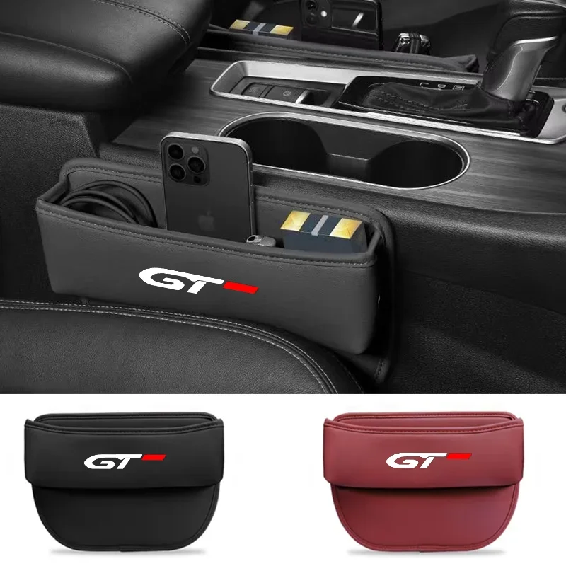 Car Seat Organizer Crevice Storage Box Car Organizer Gap Slit Filler Holder for Peugeot gt gti gtline 508 5008 3008 208 2008 308