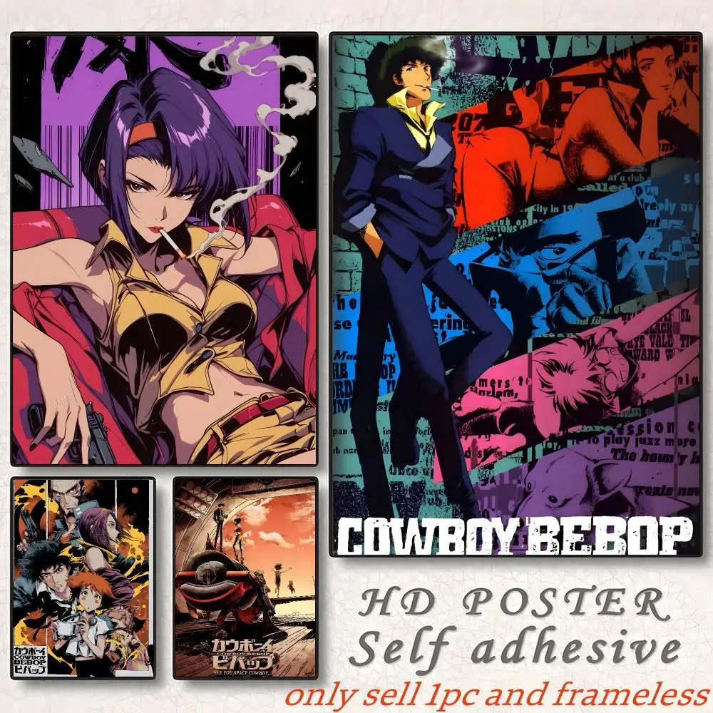 Cowboy Bebop Anime Art Poster Gift with prints Home bedroom living room decoration promotion and display