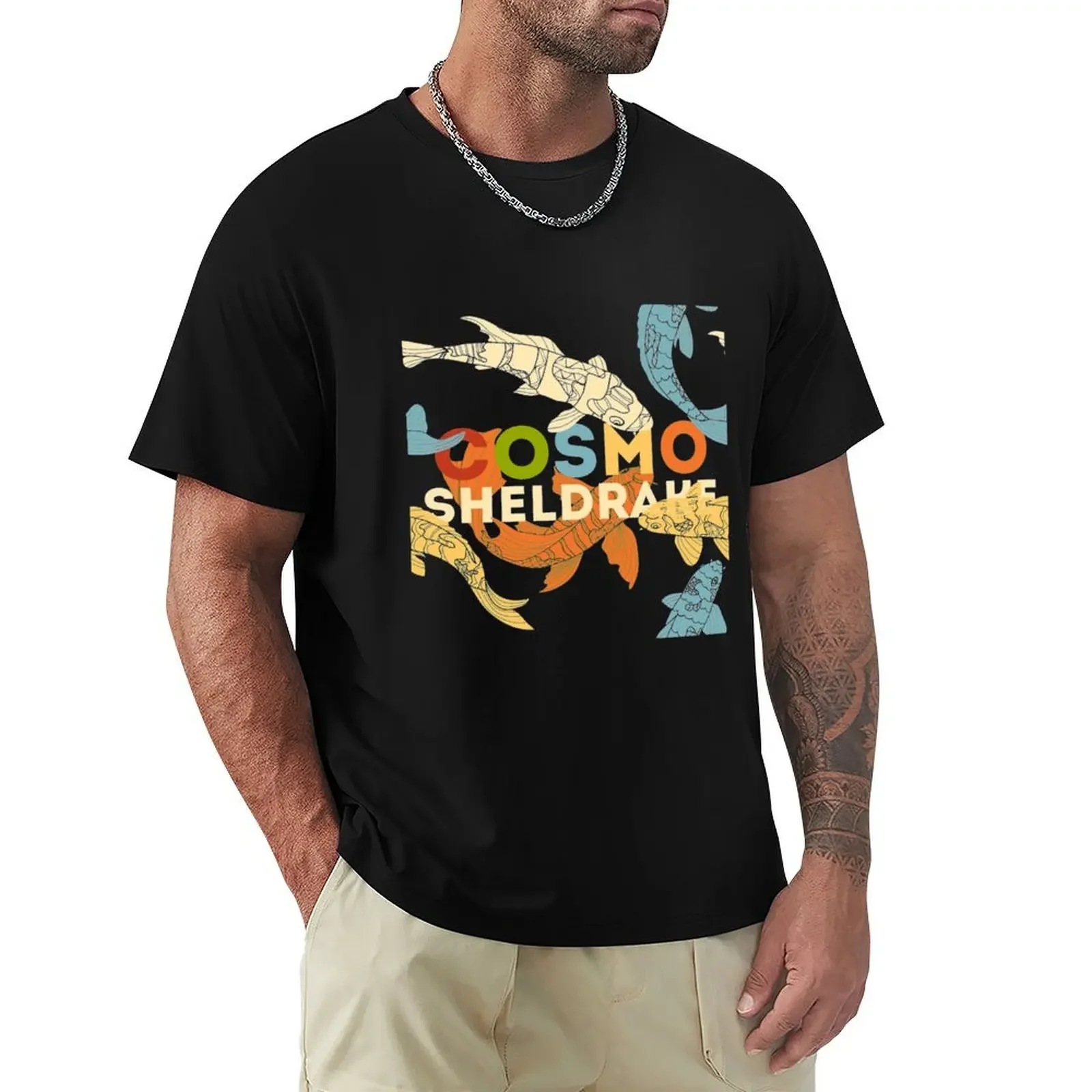 

Cosmo Sheldrake with Koi Fish T-Shirt vintage anime shirt heavyweights mens graphic t-shirts anime